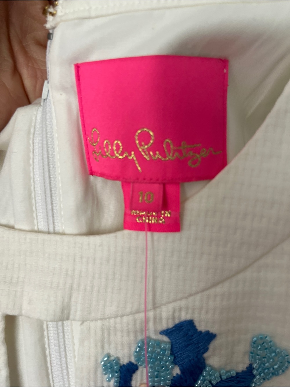 Lilly Pulitzer Jena Stretch Shift-Resort White size 10 - Picture 5 of 9